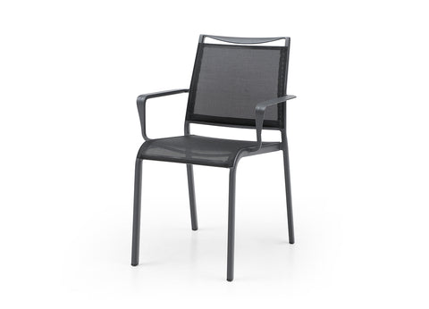 Image of Whiteline Aloha Outdoor Dining Armchair DAC1566-GRY - Vip Game Room