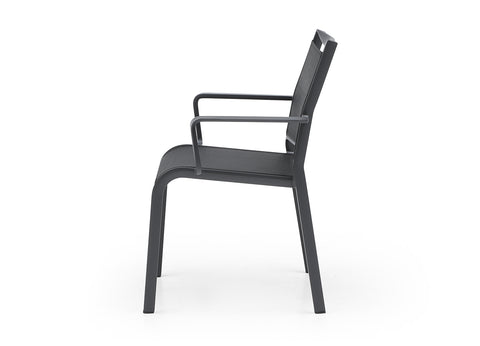 Image of Whiteline Aloha Outdoor Dining Armchair DAC1566-GRY - Vip Game Room