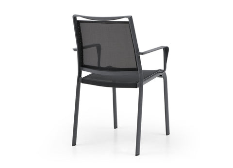 Image of Whiteline Aloha Outdoor Dining Armchair DAC1566-GRY - Vip Game Room