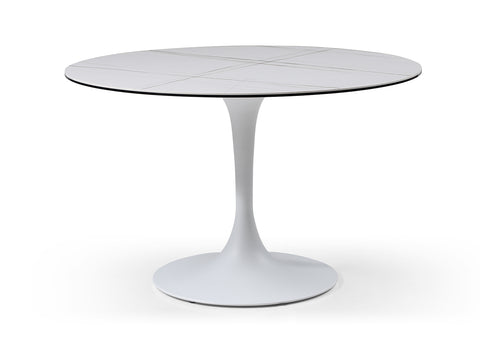Image of Whiteline Amarosa Dining Table White DT1719-WHT - Vip Game Room