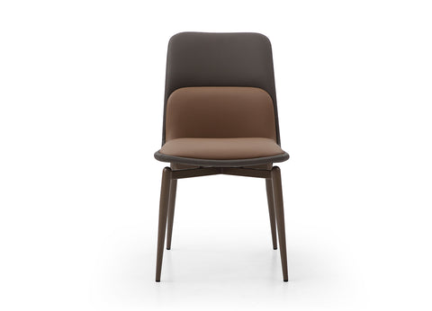 Image of Whiteline Bruno Dining Chair DC1474-BRN/DGRY - Vip Game Room