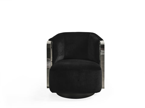 Image of Whiteline Vision Accent Armchair CH1839-BLK - Vip Game Room