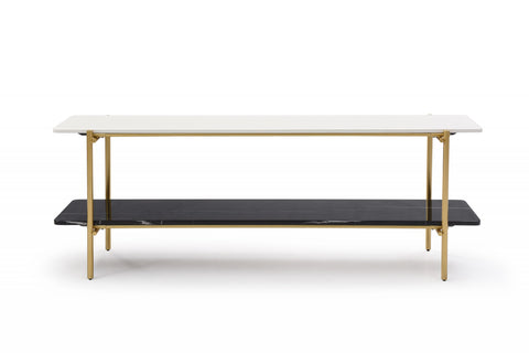 Image of Whiteline Fairview Console CO1747-WHT/BLK - Vip Game Room