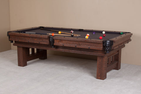 Image of Viking Log Barnwood Cheyenne Billiard Table Body - Vip Game Room