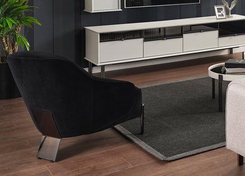 Image of Whiteline Favori Accent Armchair CH1840-BLK - Vip Game Room