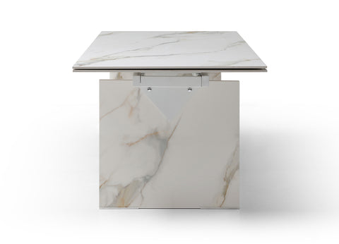 Image of Whiteline Georgia Extendable Dining Table DT1930-WHT - Vip Game Room