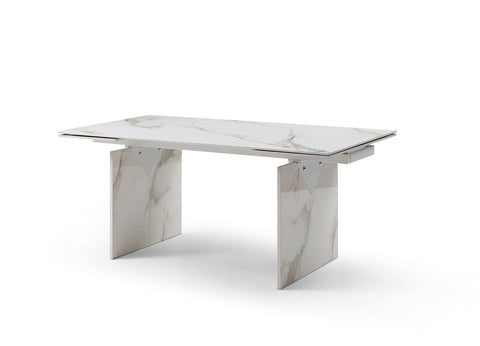 Image of Whiteline Georgia Extendable Dining Table DT1930-WHT - Vip Game Room
