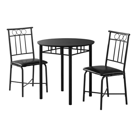 Image of Monarch Specialties Dining Table Set, 3pcs Set, Small, 30" I 1013 - Vip Game Room