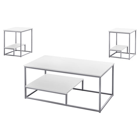 Image of Monarch Specialties Table Set, 3pcs Set Contemporary, Modern - Vip Game Room