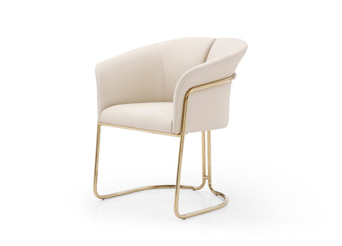 Image of Whiteline Jolie Dining Armchair DAC1923-BEI - Vip Game Room