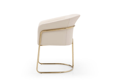 Image of Whiteline Jolie Dining Armchair DAC1923-BEI - Vip Game Room