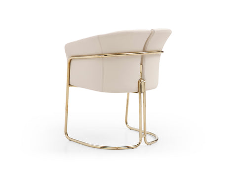 Image of Whiteline Jolie Dining Armchair DAC1923-BEI - Vip Game Room