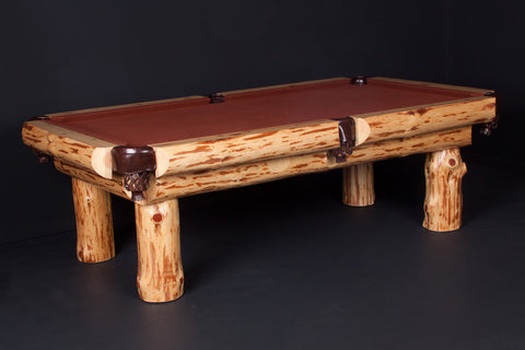 Image of Viking Log Klondike Billiard Table Complete Billiard Table - Vip Game Room
