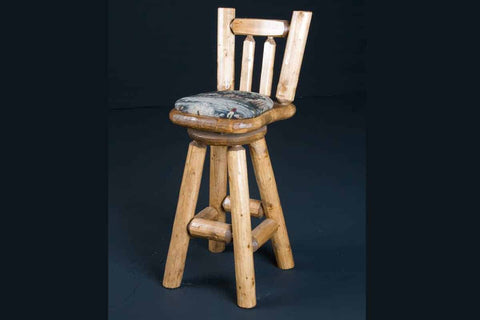 Image of Viking Log - Upholstered Log Bar Stool Non-Stock - Vip Game Room