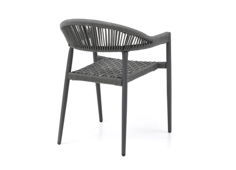 Image of Whiteline Leyla Outdoor Dining Armchair DAC1677-GRY - Vip Game Room