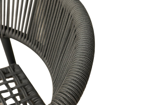 Image of Whiteline Leyla Outdoor Dining Armchair DAC1677-GRY - Vip Game Room