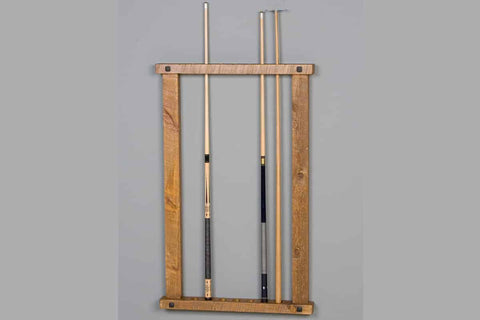 Image of Viking Log Barnwood Wall Framed Cue Rack 48"H x 30"W x 3"D - Vip Game Room