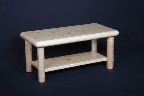 Image of Viking Log Northern Exposure Coffee Table with Shelf 18"H x 20"W x 40"L - Vip Game Room