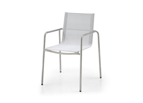 Image of Whiteline Paola Outdoor Dining Armchair DAC1924-LGRY - Vip Game Room
