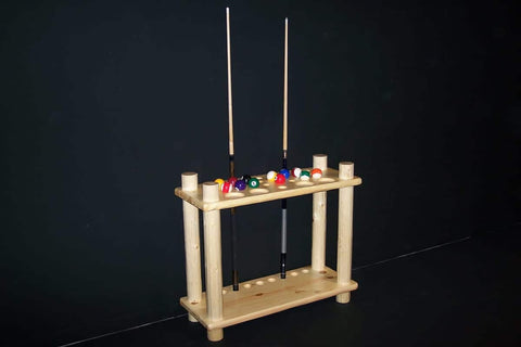 Image of Viking Log Pine Cue Floor Cue Rack Non-Stock 31"H x 36"W x 14"D - Vip Game Room