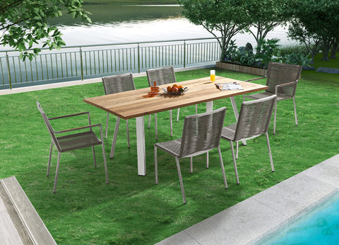 Image of Whiteline Rhea Outdoor Dining Table DT1834-WLT - Vip Game Room