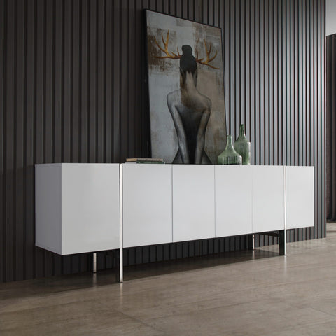 Image of Whiteline Struttura Buffet Large SB1249L-WHT - Vip Game Room