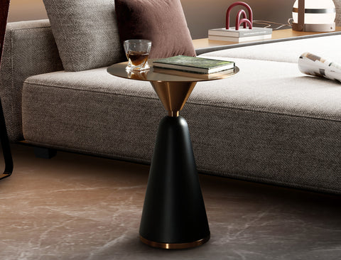Image of Whiteline Zora Side Table ST1897-BRZ - Vip Game Room