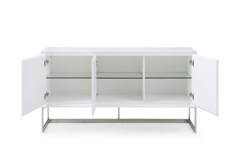 Image of Whiteline Fiona Buffet White SB1404-WHT - Vip Game Room
