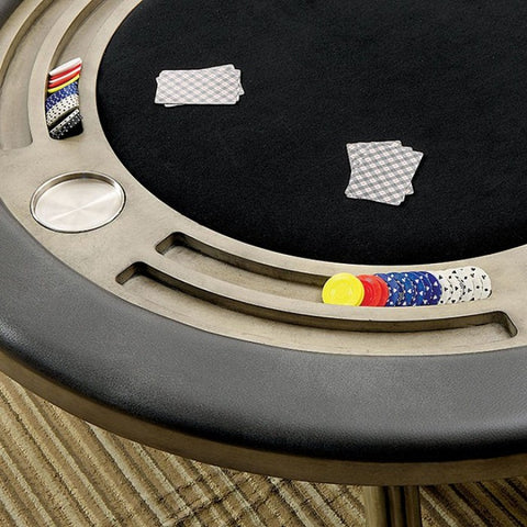 Image of Furniture of America Dyeson Contemporary Oval Game Table - Vip Game Room