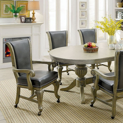 Image of Furniture of America Dyeson Contemporary Oval Game Table - Vip Game Room