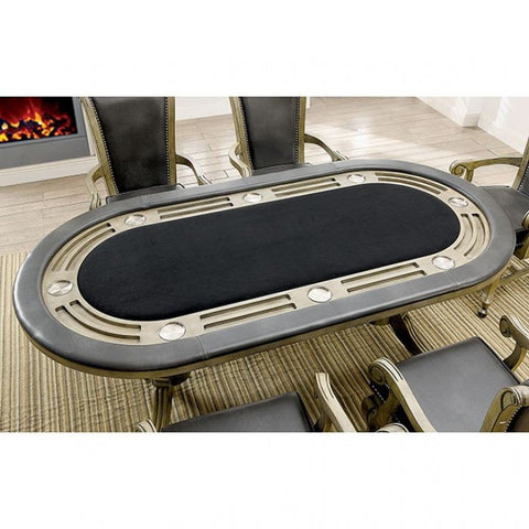 Image of Furniture of America Dyeson Contemporary Oval Game Table - Vip Game Room
