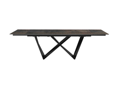 Image of Whiteline Jack Extendable Dining Table DT1635E-BLK - Vip Game Room