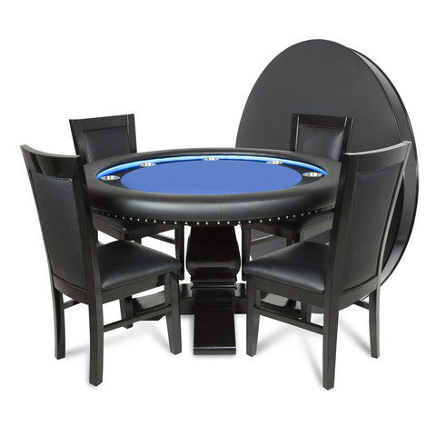 Image of BBO Ginza LED Round Poker Table with Round Dining Table - Vip Game Room