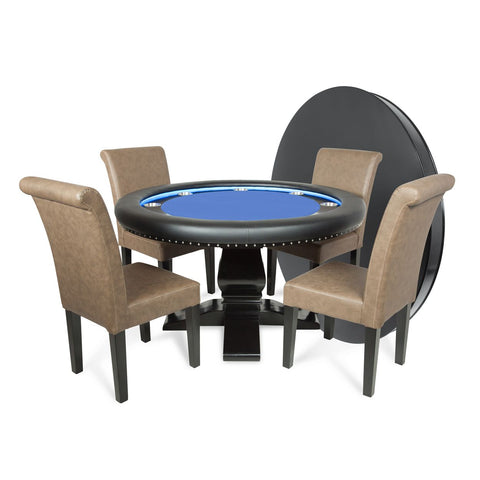 Image of BBO Ginza LED Round Poker Table with Round Dining Table - Vip Game Room