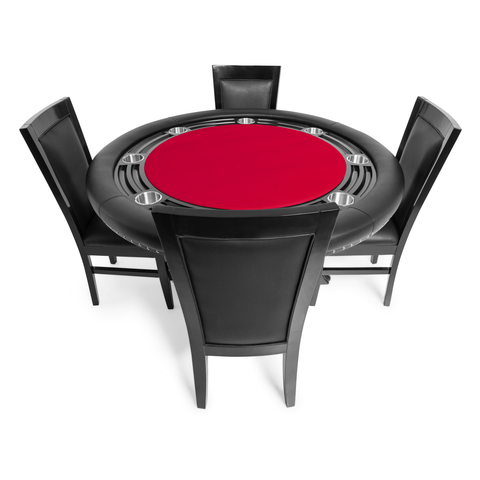 Image of BBO Nighthawk 55" Round Poker Table w/ Chip Tray - Vip Game Room