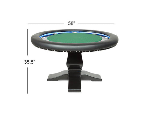 Image of BBO Ginza LED Round Poker Table - Vip Game Room