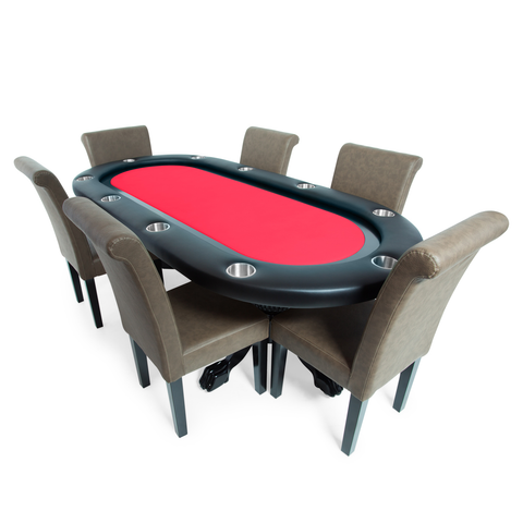 Image of BBO Elite 94" Poker Table & 6 Matching Dining Chairs - Vip Game Room