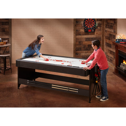 Image of Fat Cat Original 3-in-1 7' Pockey Multi-Game Table Blue - Vip Game Room