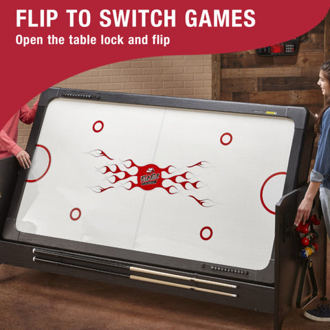 Image of Fat Cat Original 3-in-1 7' Pockey Multi-Game Table Red - Vip Game Room