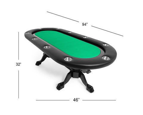 Image of BBO Elite 94" Sunken Playing Surface Poker Table - Vip Game Room