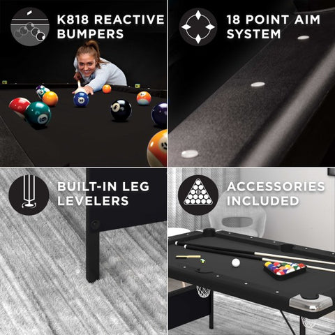 Image of Fat Cat Trueshot 6' Folding Billiard Table - Vip Game Room