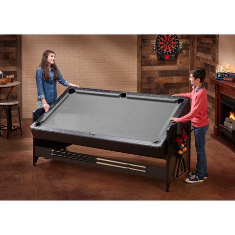 Image of Fat Cat Original 3-in-1 7' Pockey Multi-Game Table Grey - Vip Game Room