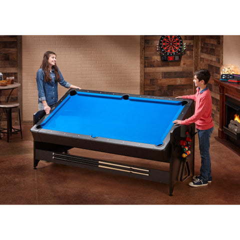 Image of Fat Cat Original 3-in-1 7' Pockey Multi-Game Table Blue - Vip Game Room