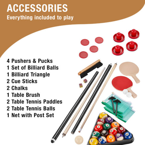 Image of Fat Cat Original 3-in-1 7' Pockey Multi-Game Table Tan - Vip Game Room