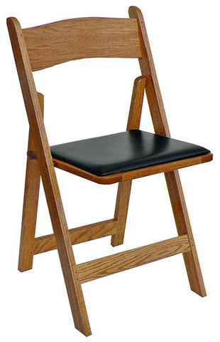 Image of Kestell Wooden Folding Chairs -Seat Pad 1/2" #210T - Vip Game Room