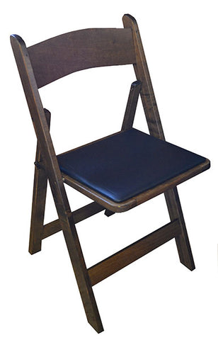 Image of Kestell Wooden Folding Chairs -Seat Pad 1/2" #210T - Vip Game Room