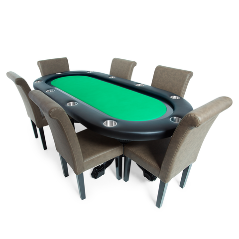 Image of BBO Elite 94" Poker Table & 6 Matching Dining Chairs - Vip Game Room
