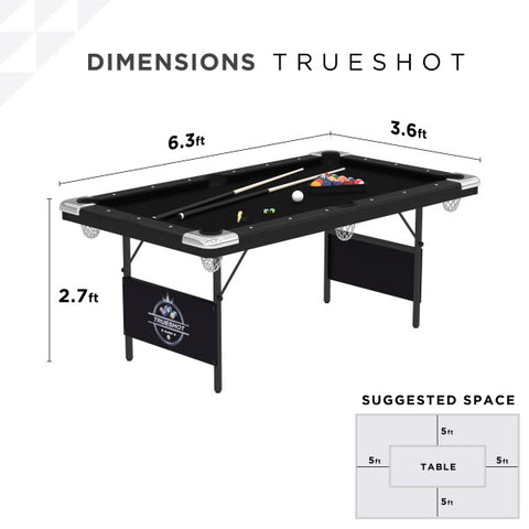 Image of Fat Cat Trueshot 6' Folding Billiard Table - Vip Game Room