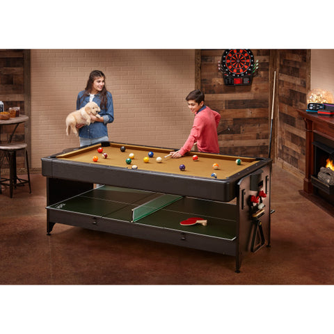 Image of Fat Cat Original 3-in-1 7' Pockey Multi-Game Table Tan - Vip Game Room
