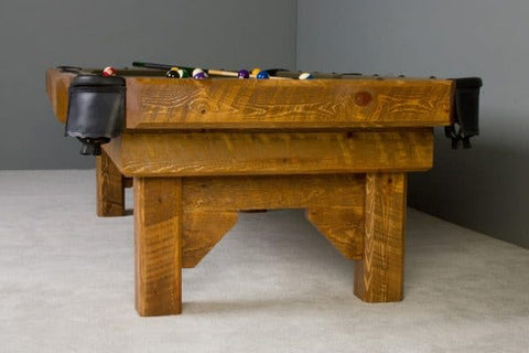 Image of Viking Log Barnwood Timber Lodge Billiard Table Complete Billiard Table Non-Stock